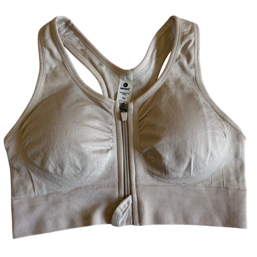 90 Degree By Reflex Bra Beige Tan Sports Size M